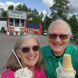 Eating ice cream at Katie's